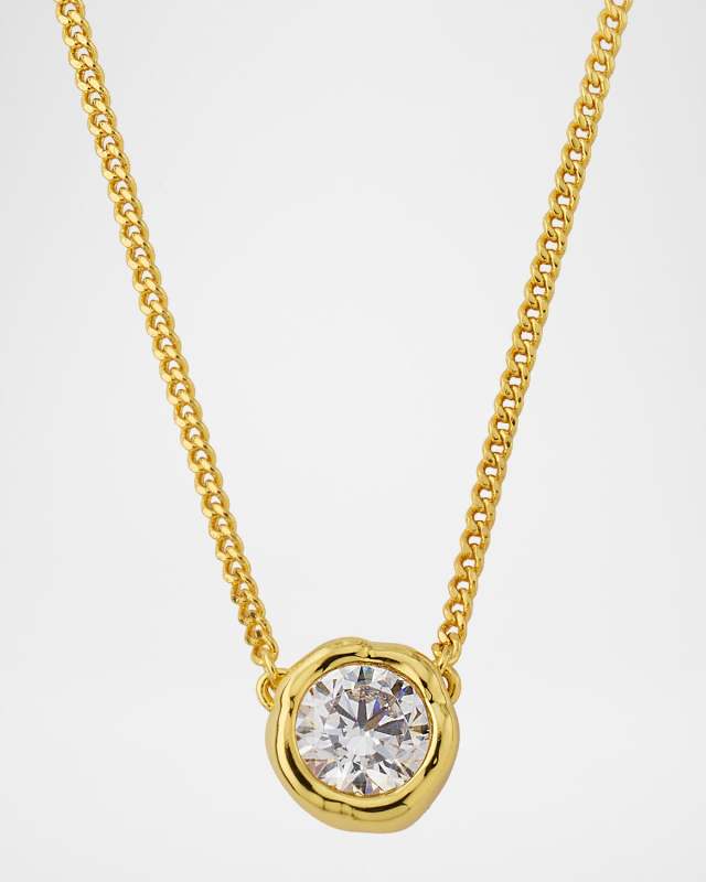 Asterales Gold Solitaire Necklace